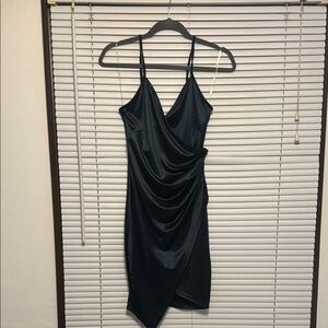 Windsor Black Mini Bodycon Dress with Ruched Design and Spaghetti Straps